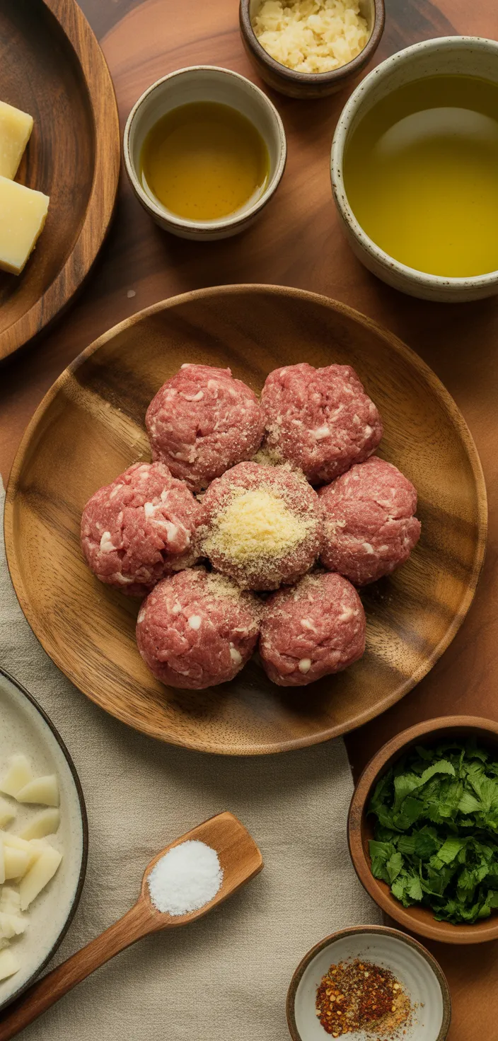 Ingredients photo for Keto Garlic Butter Meatballs (Christmas Recipe & Thanksgiving Recipe)