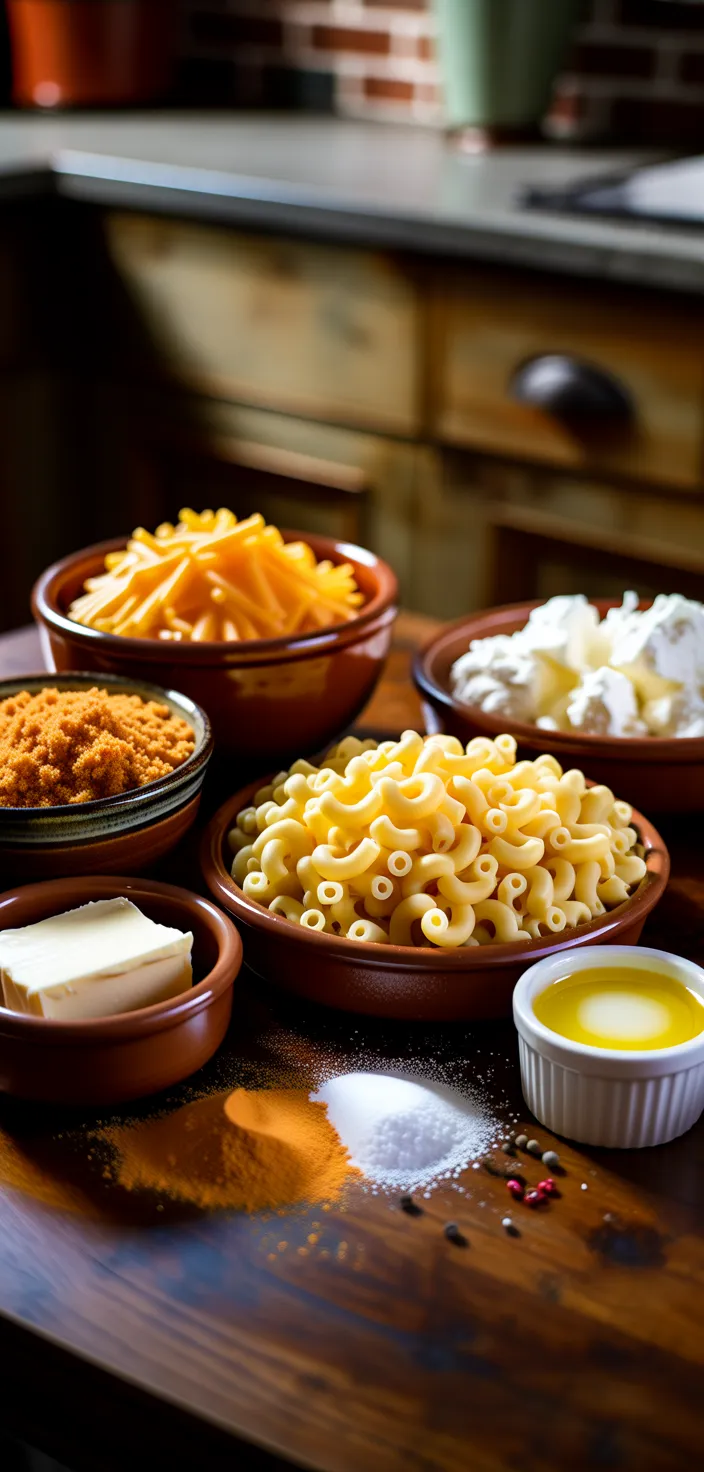 Ingredients photo for SOUTHERN BAKED MAC AND CHEESE Recipe