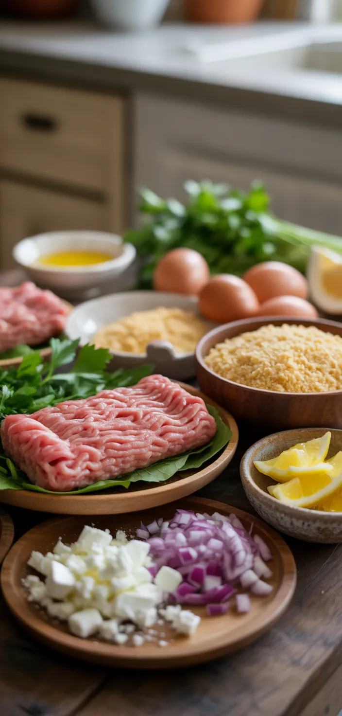 Ingredients photo for Mediterranean Turkey Burgers Recipe